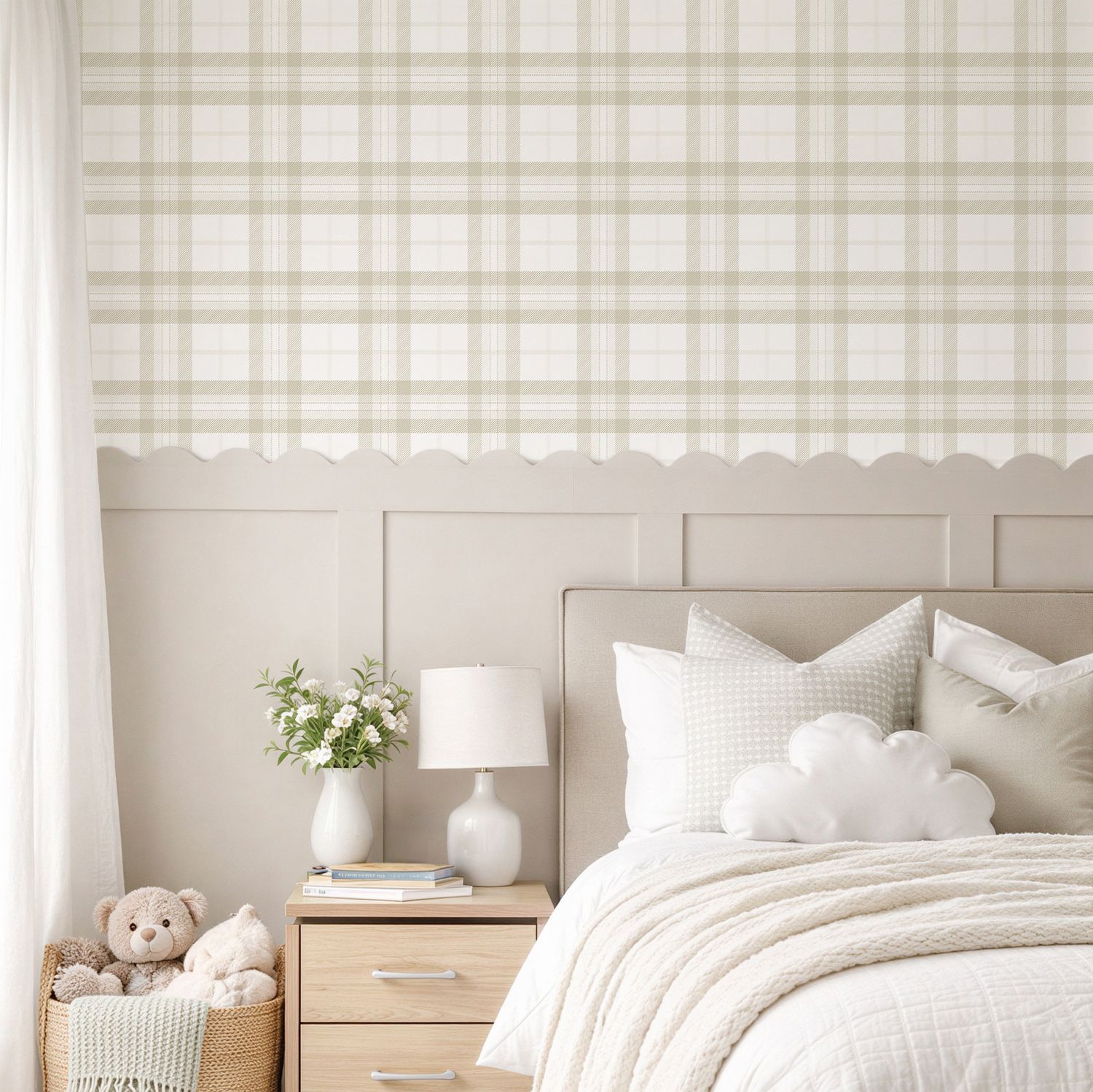 Elegant Plaid Removable Wallpaper