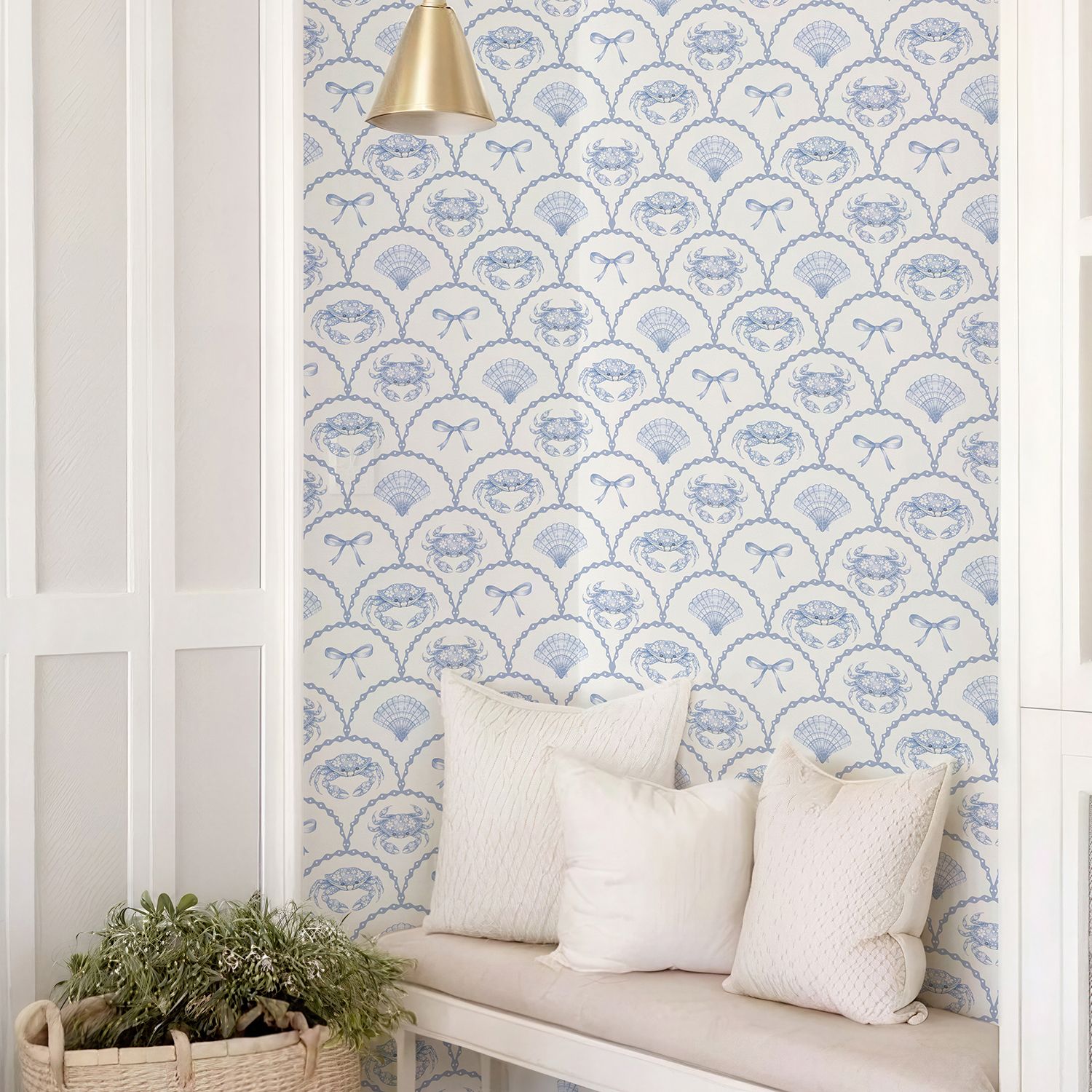 Coastal Claws and Bows Removable Wallpaper (Colour options)