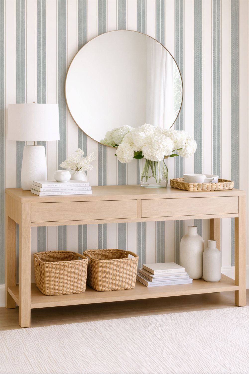 Sterling Stripes (Vertical or Horizontal) Removable Wallpaper