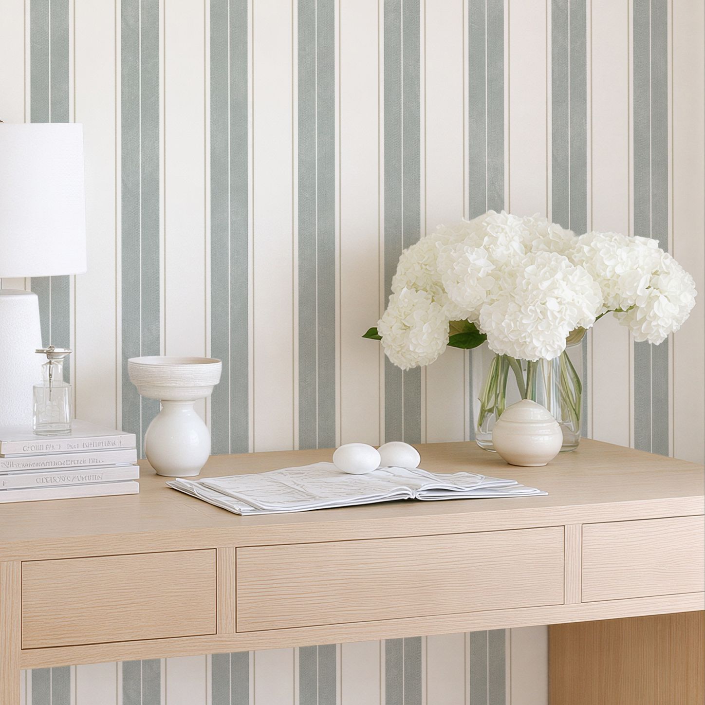 Sterling Stripes (Vertical or Horizontal) Removable Wallpaper