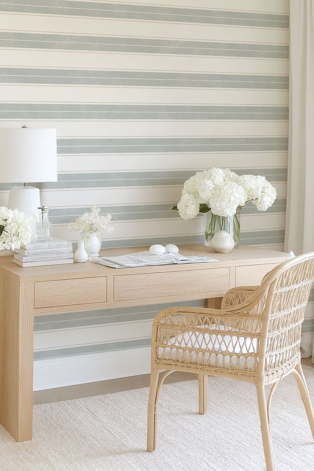 Sterling Stripes (Vertical or Horizontal) Removable Wallpaper