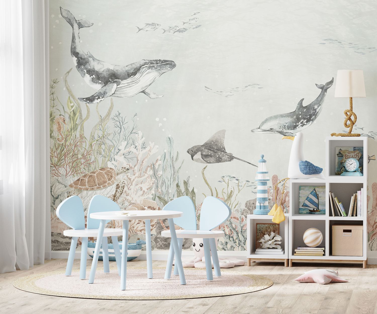 Ocean Sealife Removable Wallpaper Mural