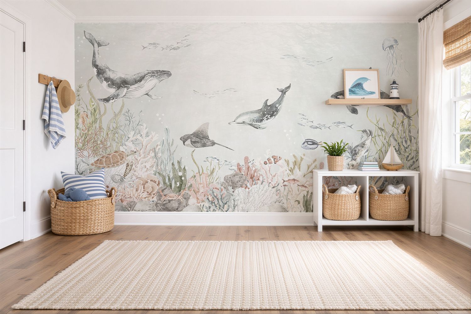 Ocean Sealife Removable Wallpaper Mural