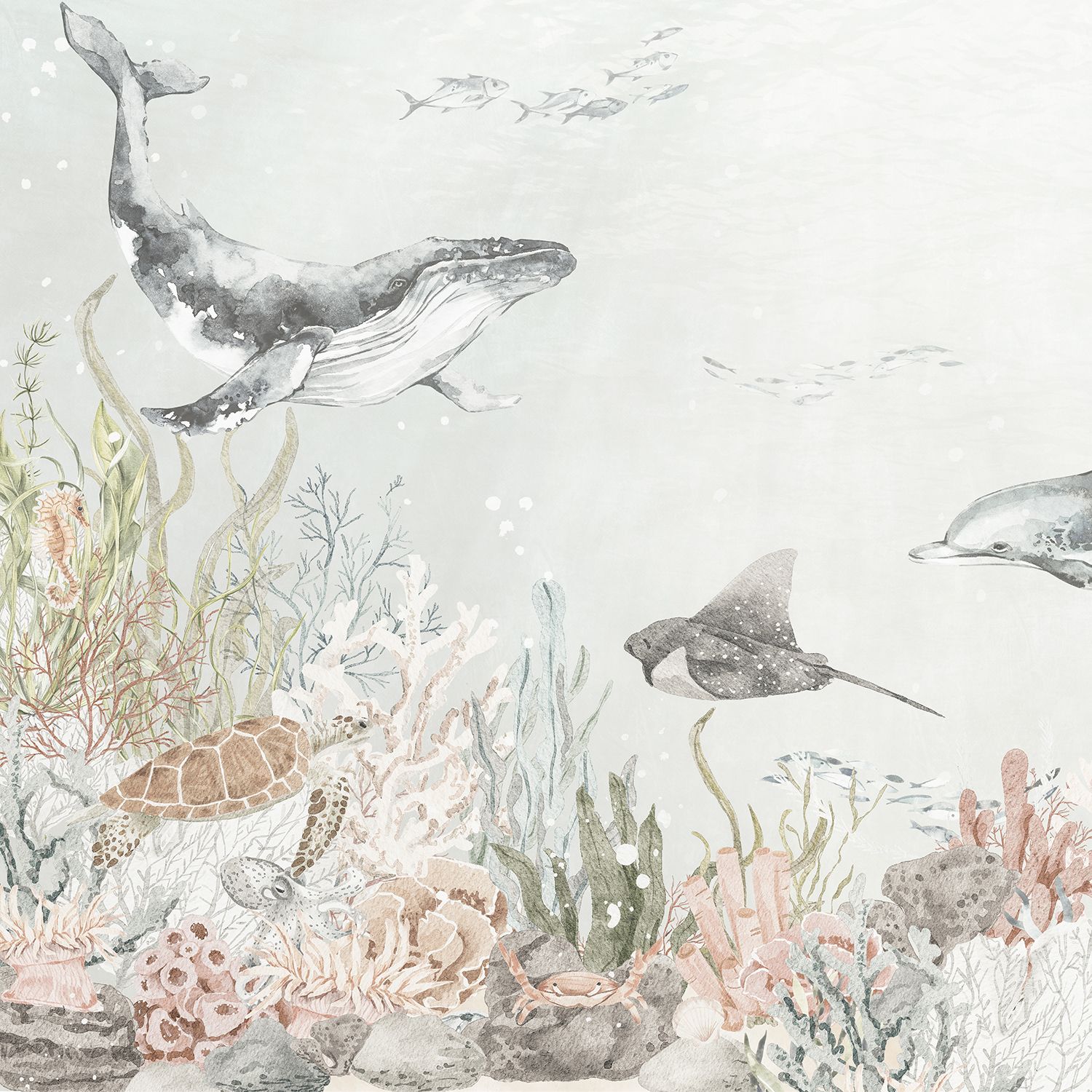 Ocean Sealife Removable Wallpaper Mural