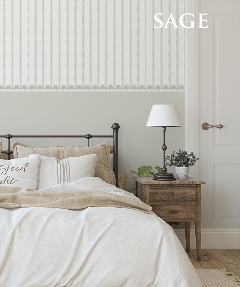 French Scallops Removable Wallpaper (Colour options)