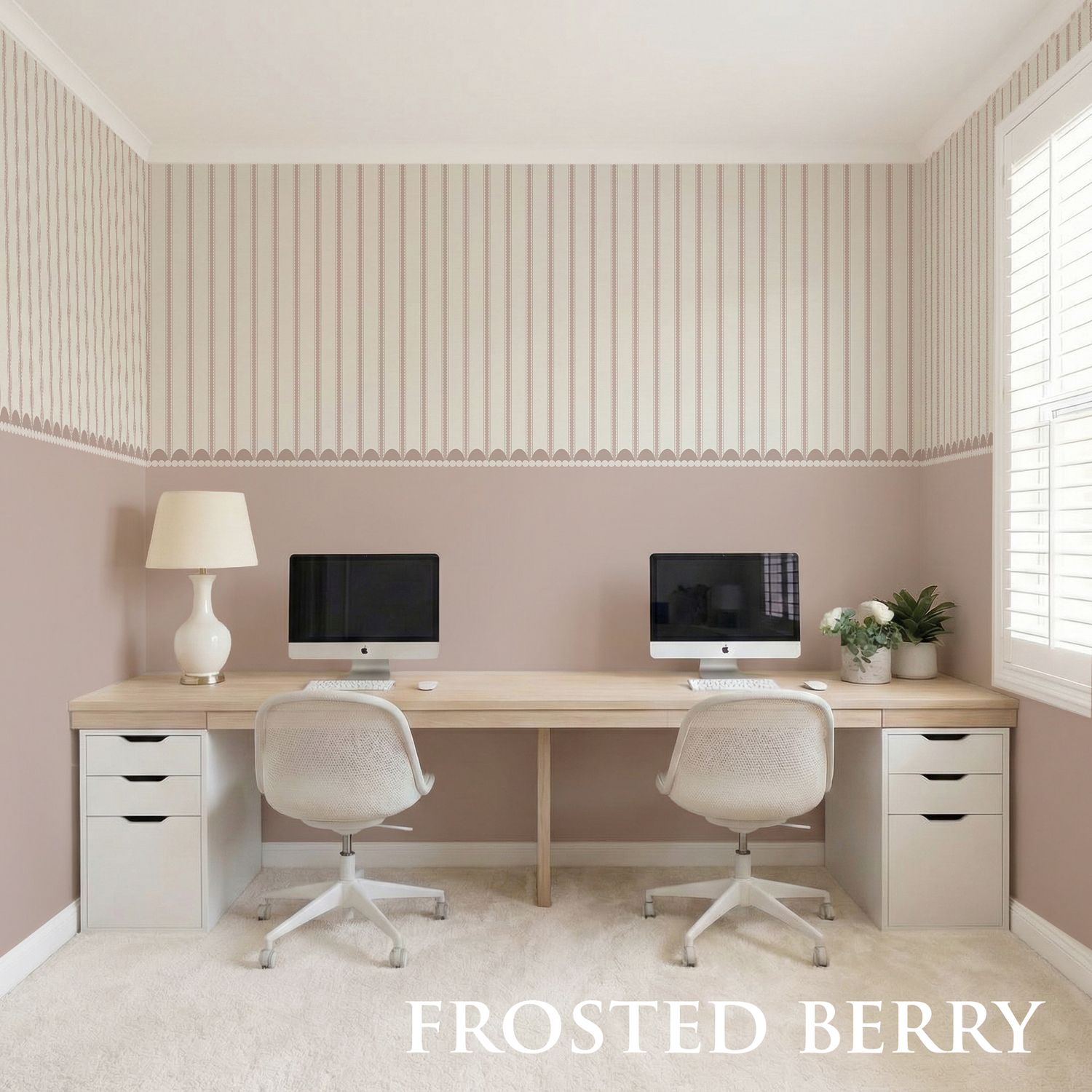 French Scallops Removable Wallpaper (Colour options)