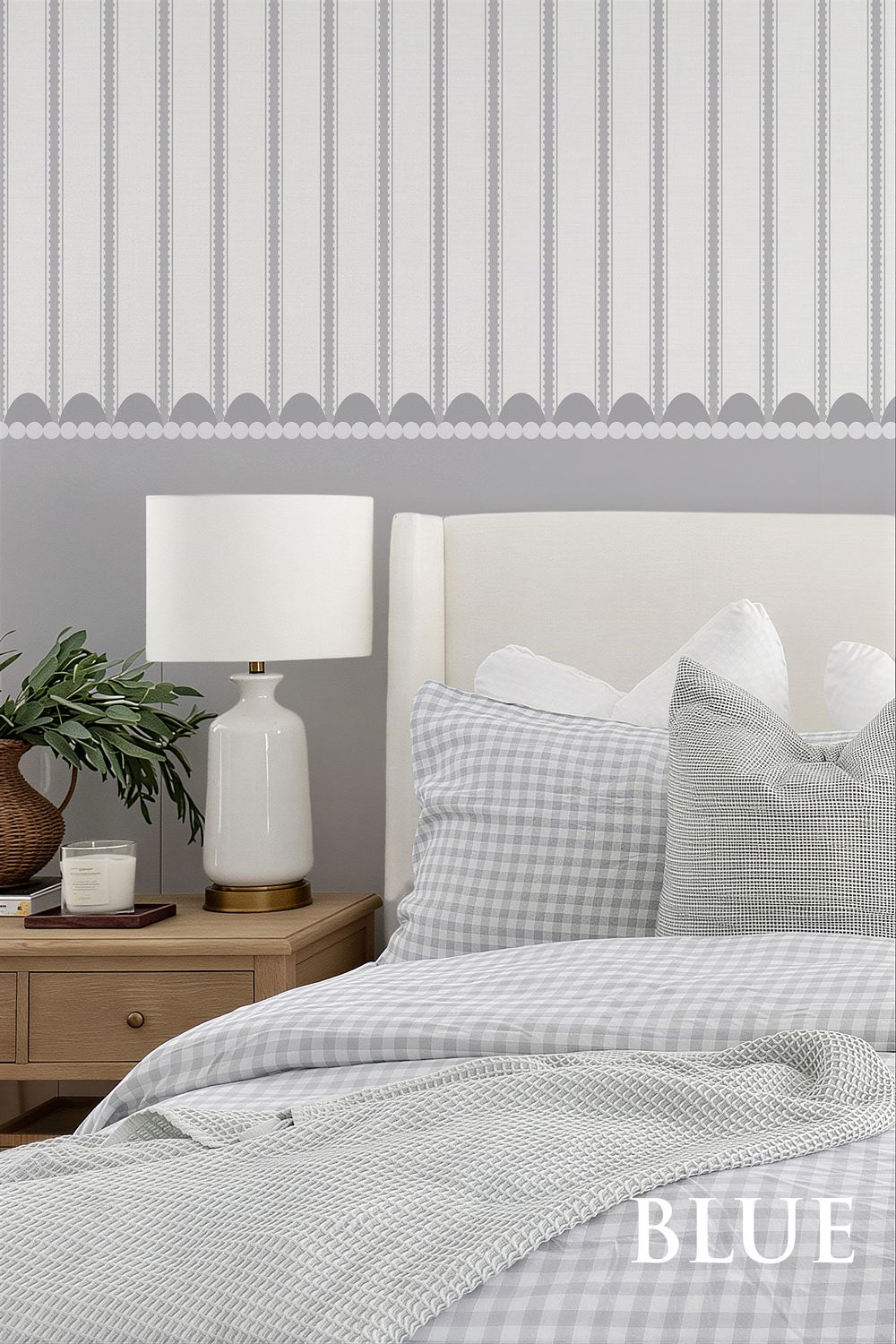 French Scallops Removable Wallpaper (Colour options)