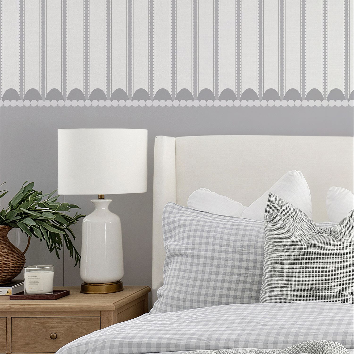 French Scallops Removable Wallpaper (Colour options)