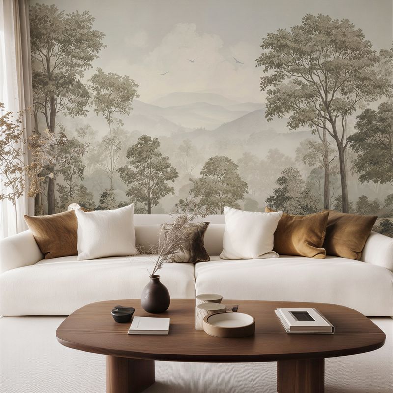 Vintage Blue Mountains Mural (Colour options)