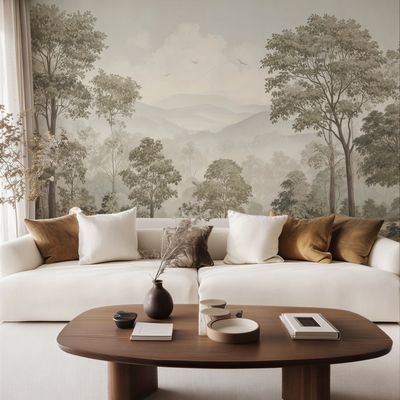 Vintage Blue Mountains Mural (Colour options)