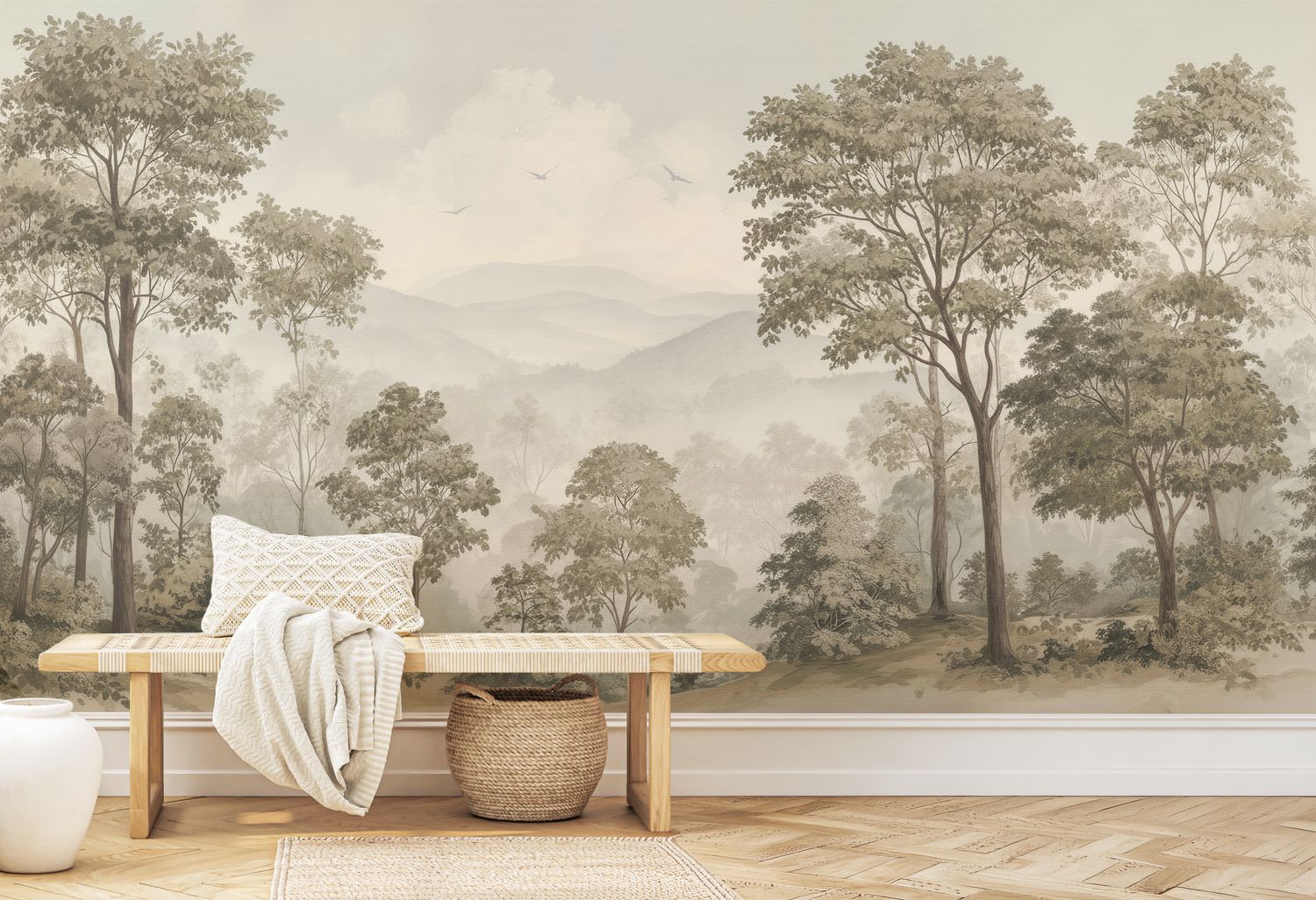Vintage Blue Mountains Mural (Colour options)