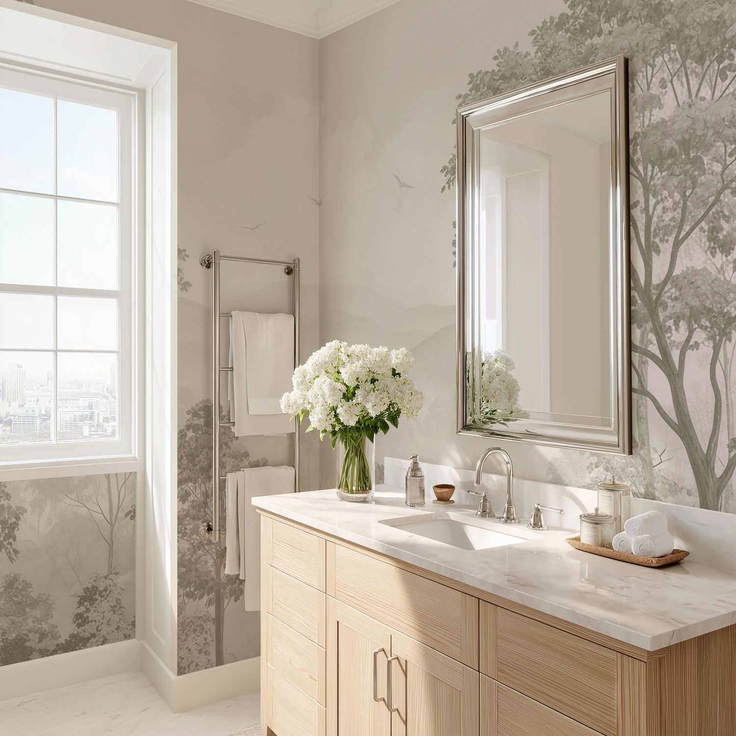 Vintage Blue Mountains Mural (Colour options)