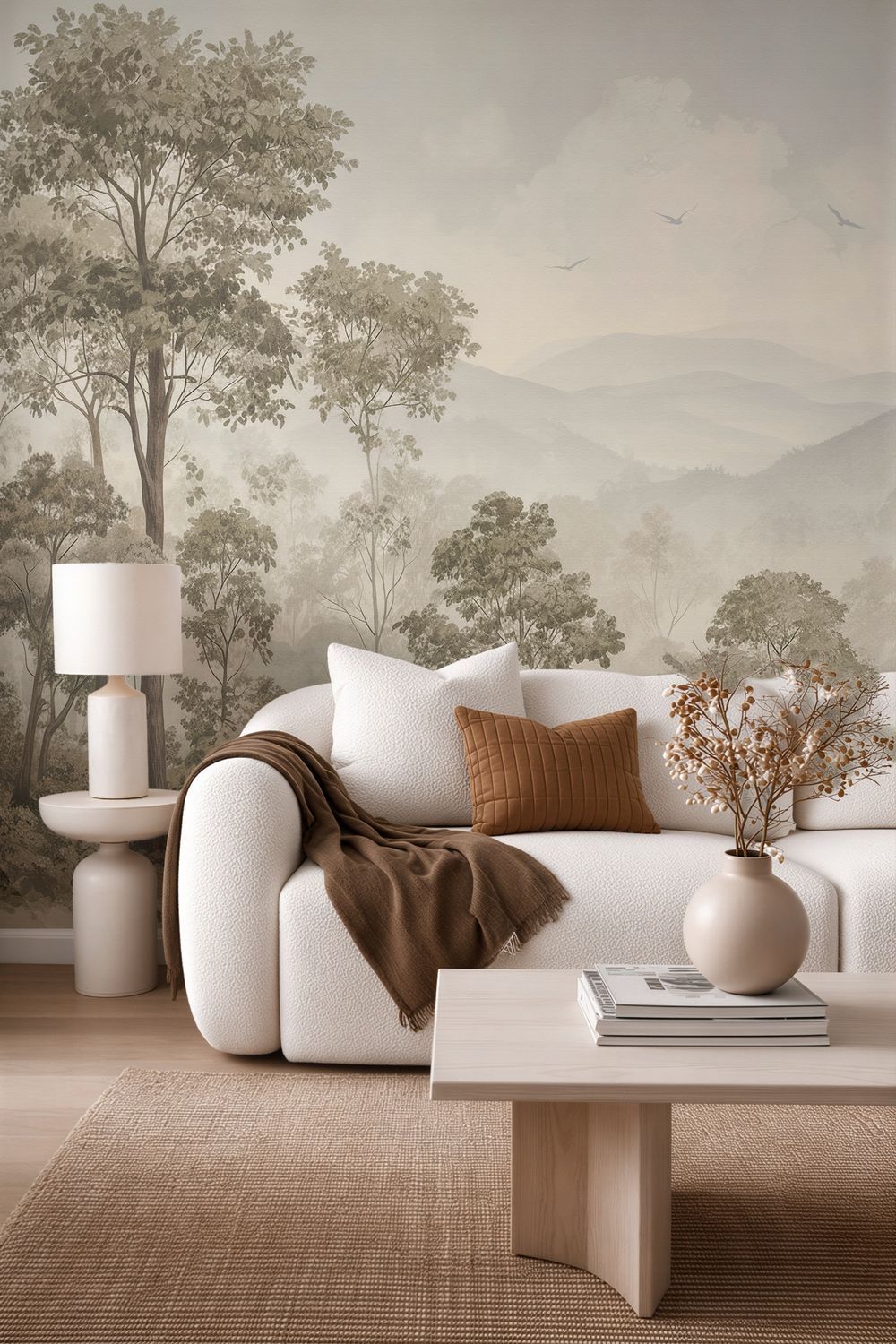 Vintage Blue Mountains Mural (Colour options)