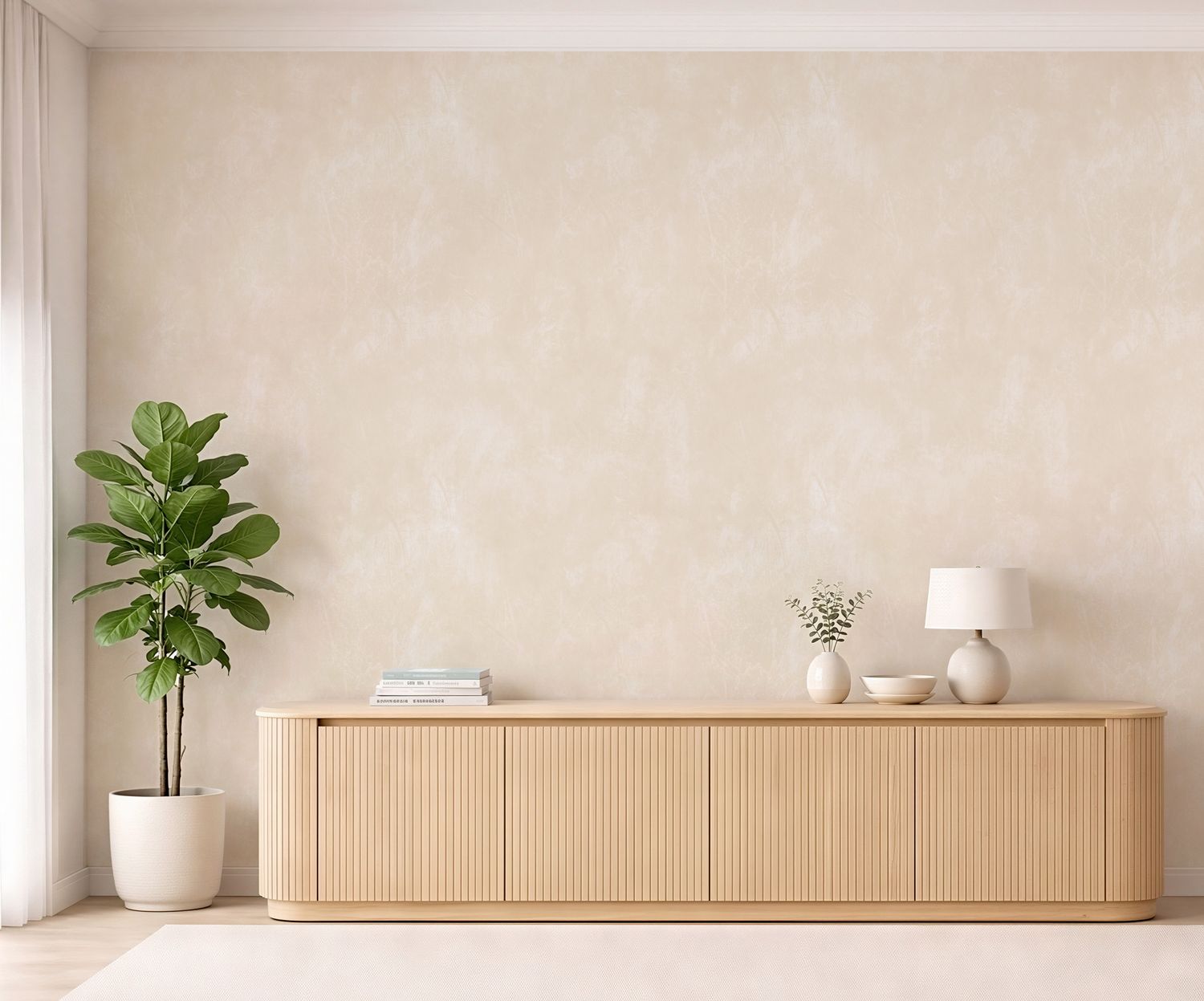 Vanilla Chai Limewash Removable Wallpaper