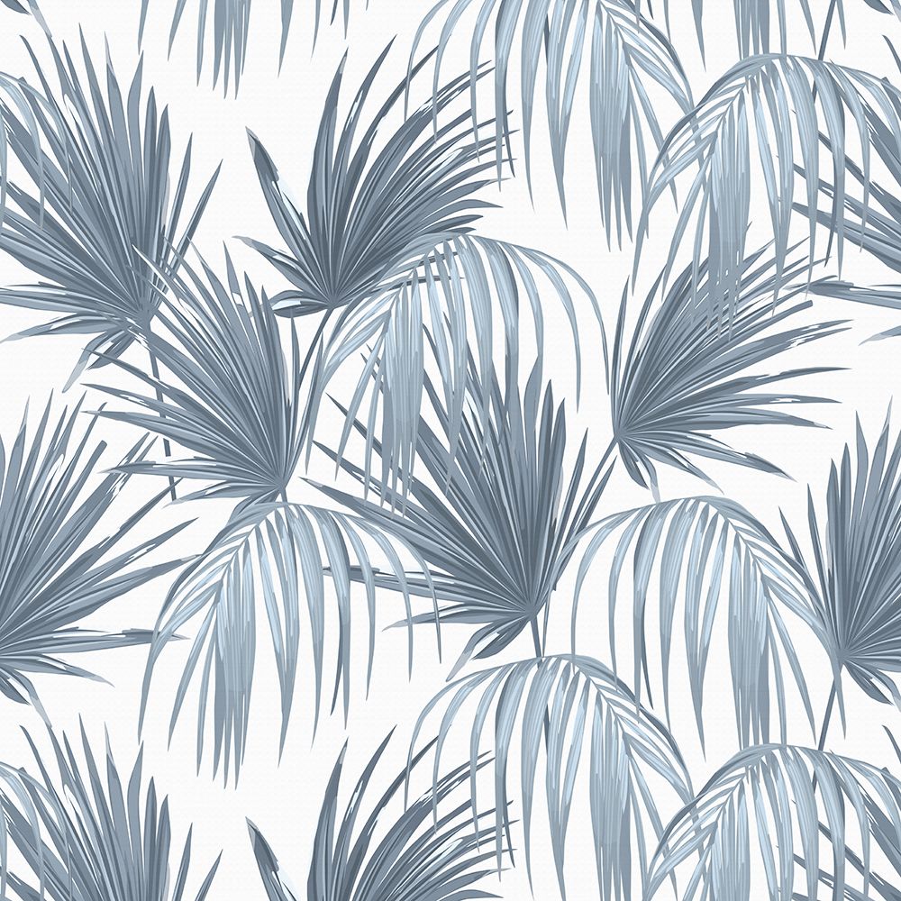 Tropical Fronds 2026 (Blue) Removable Wallpaper