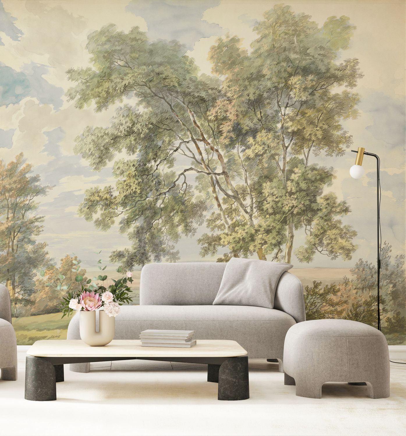 Vintage Countryside Removable Wallpaper Mural