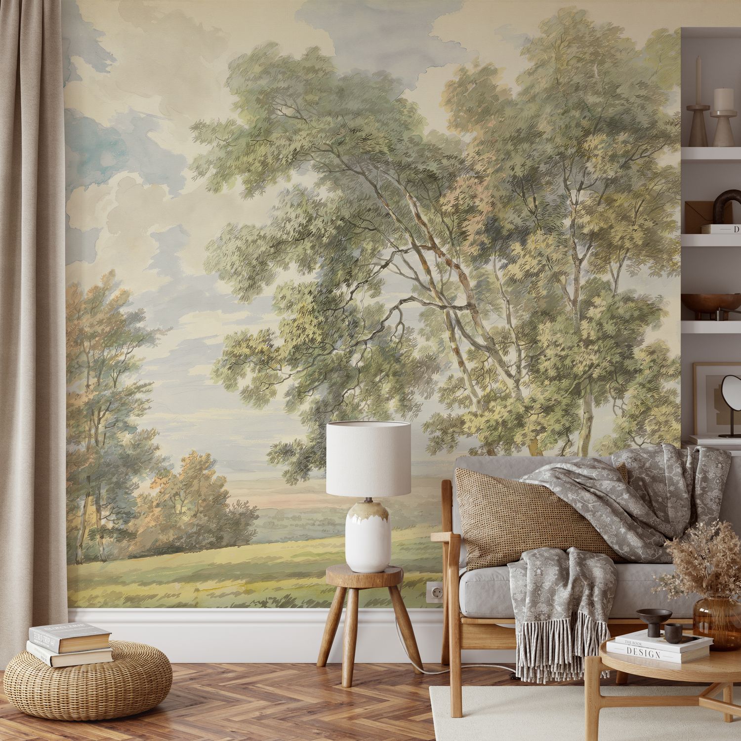 Vintage Countryside Removable Wallpaper Mural
