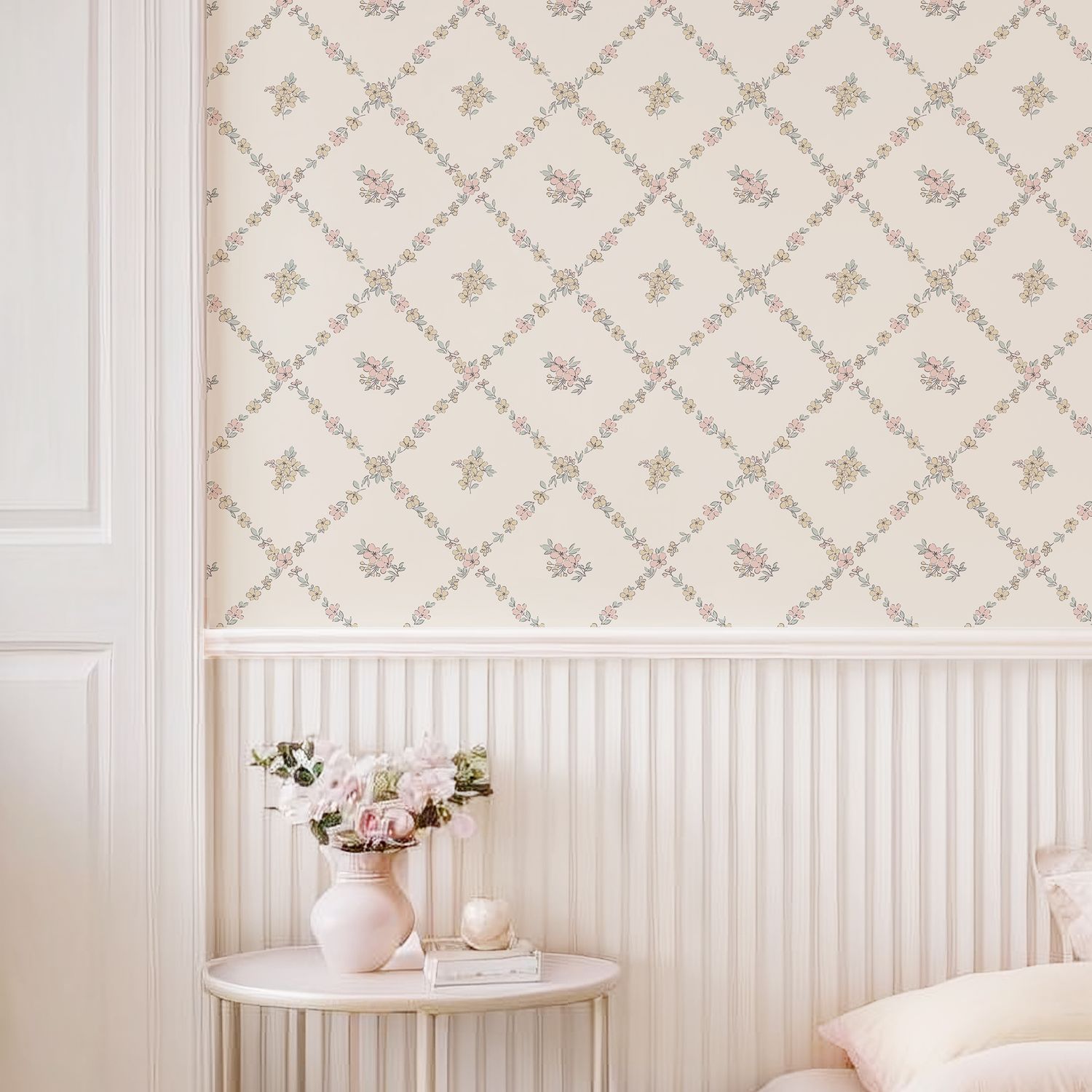 Sweet Briar Trellis Removable Wallpaper