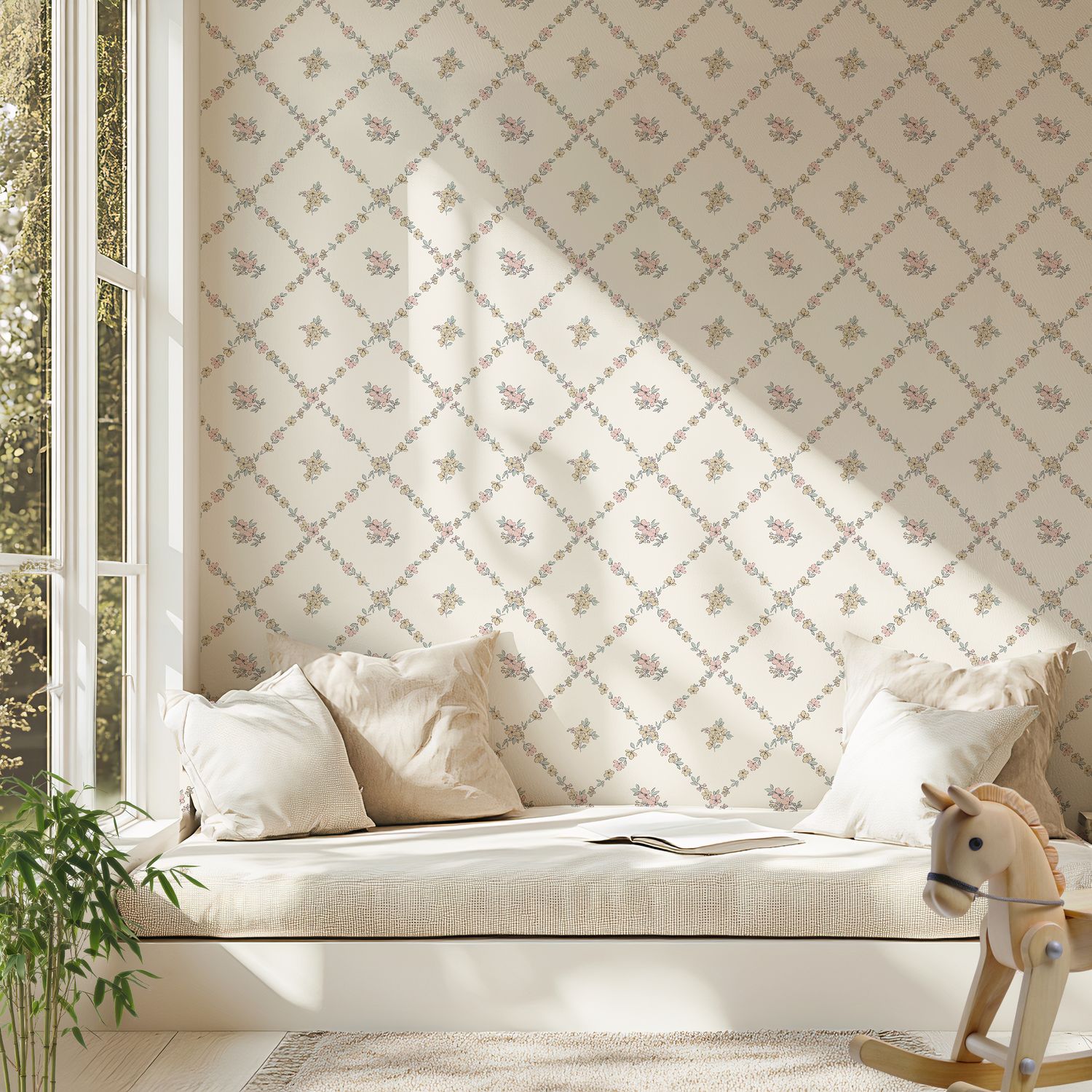 Sweet Briar Trellis Removable Wallpaper