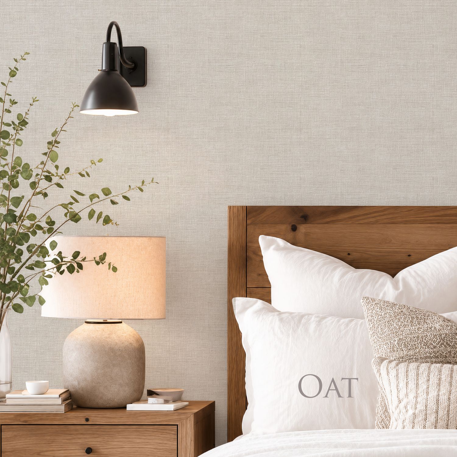 Luxe French Linen (Colour Options) Removable Wallpaper