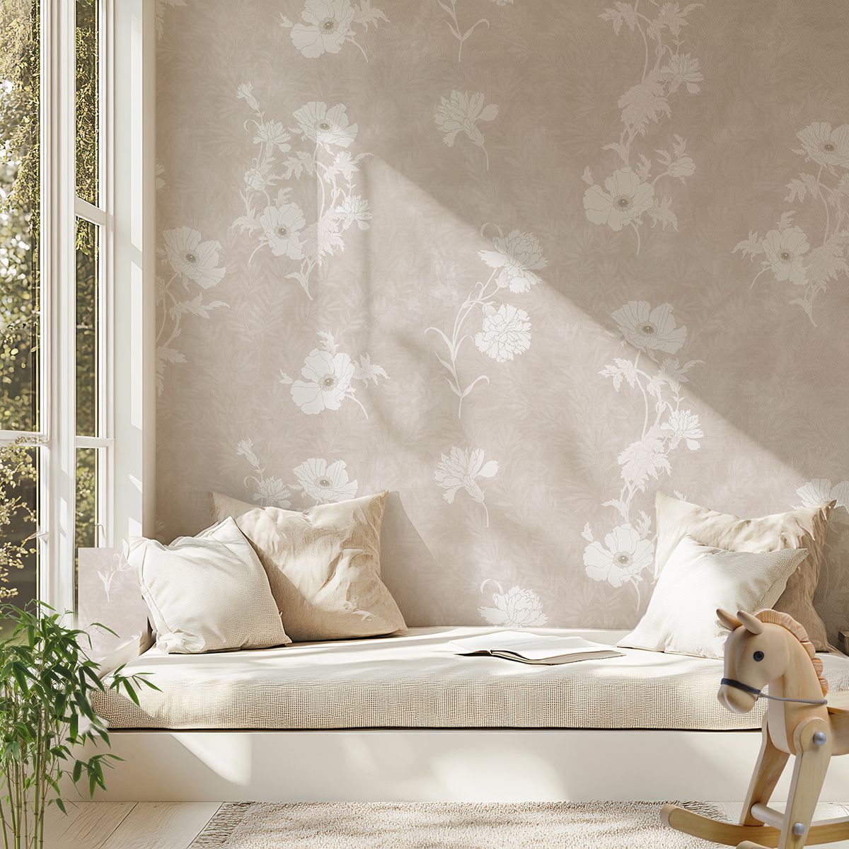 Elegant Poppies Removable Wallpaper