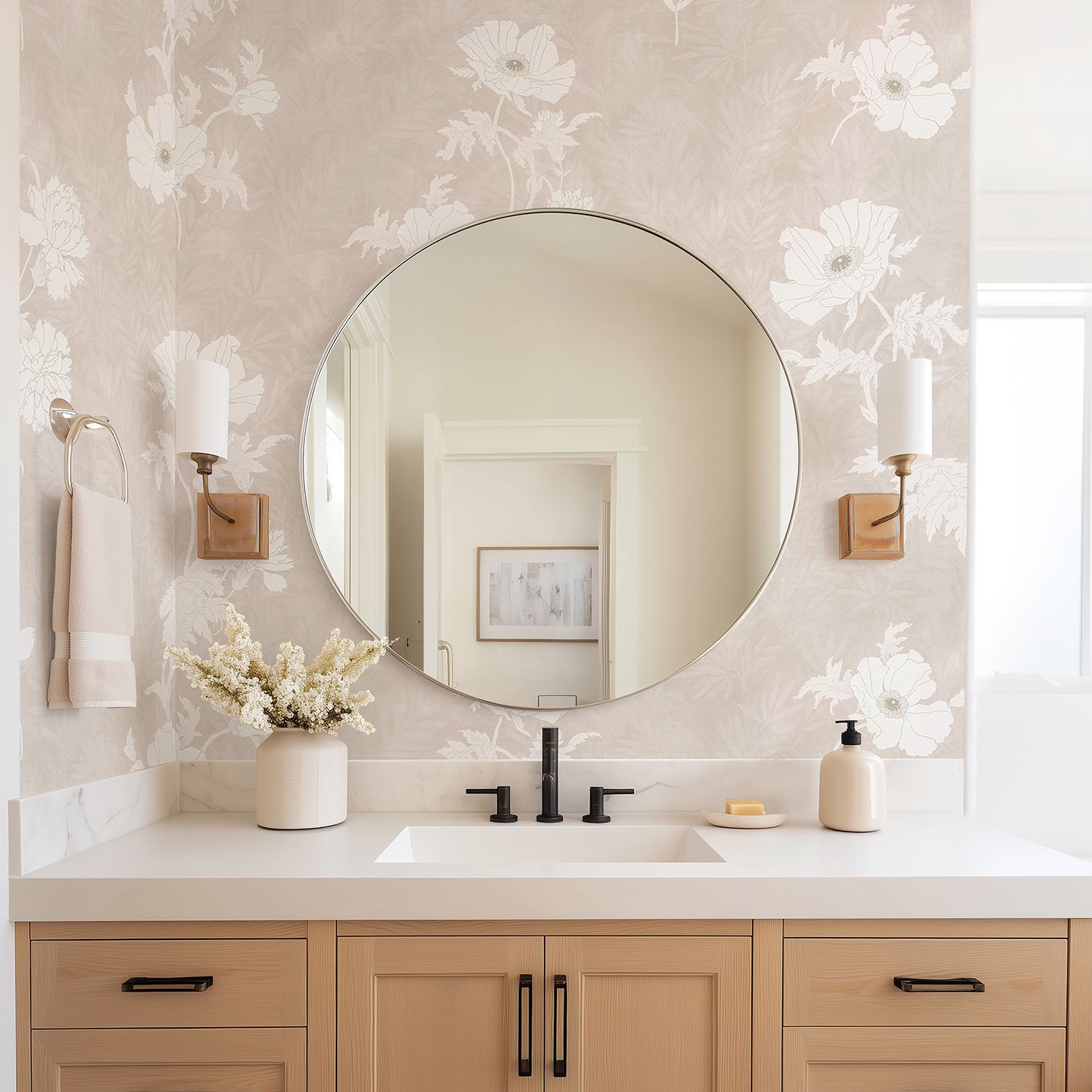 Elegant Poppies Removable Wallpaper