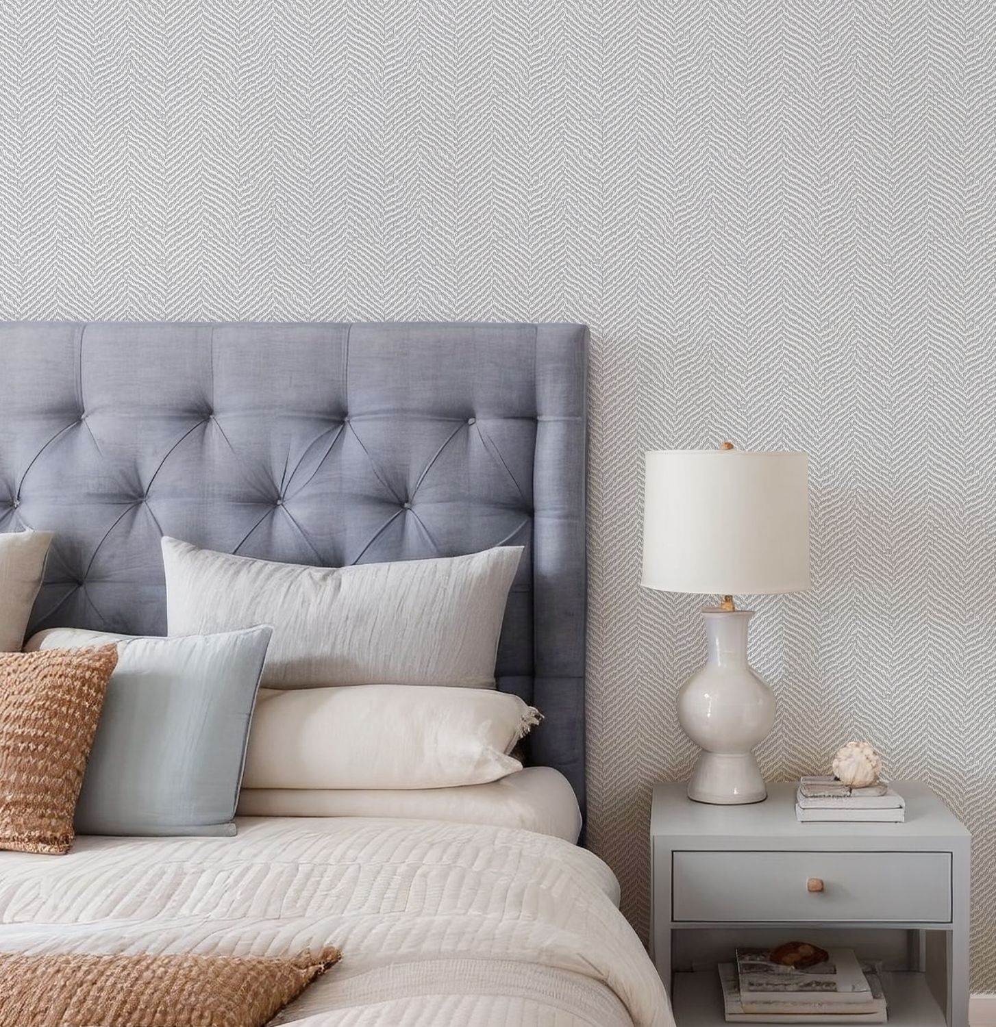 Elegant Herringbone Removable Wallpaper (colour options)