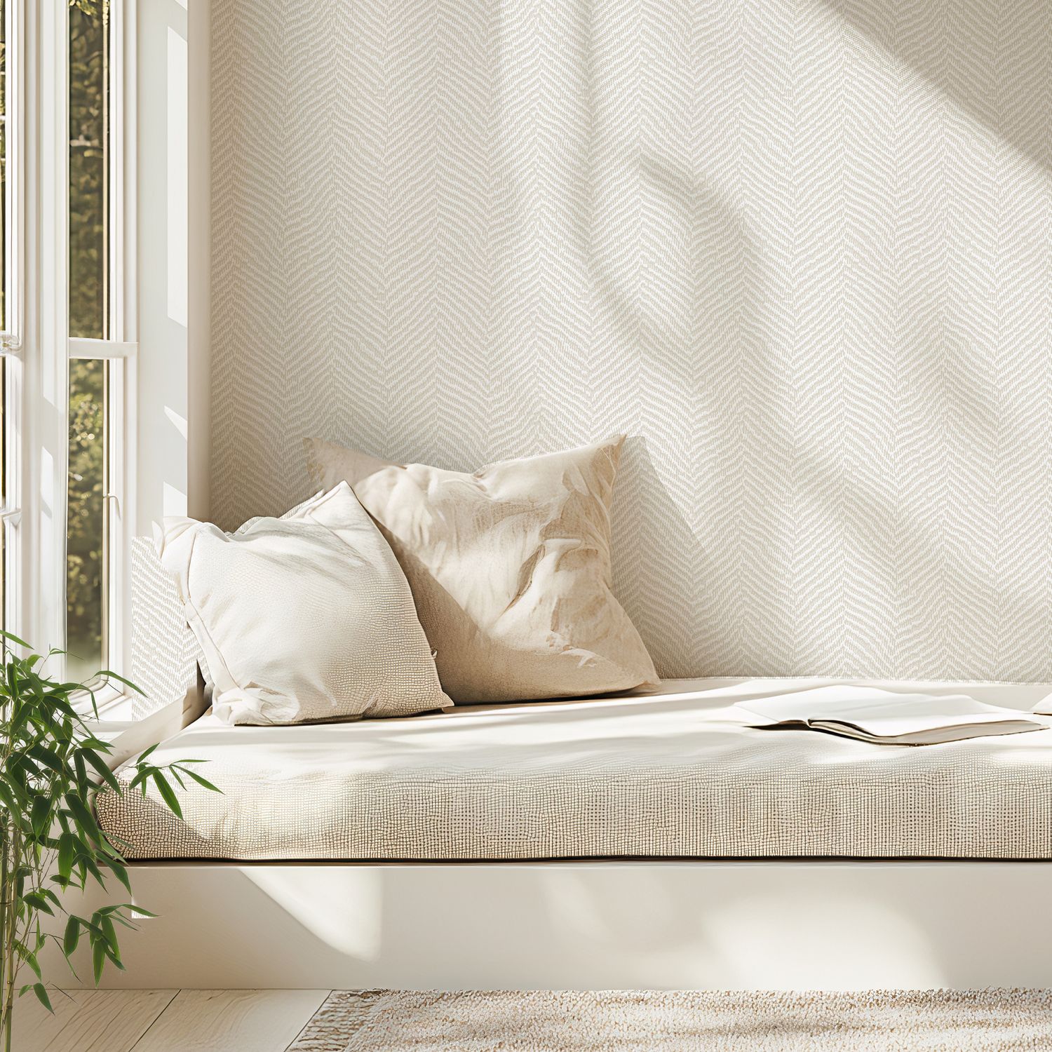 Elegant Herringbone Removable Wallpaper (colour options)