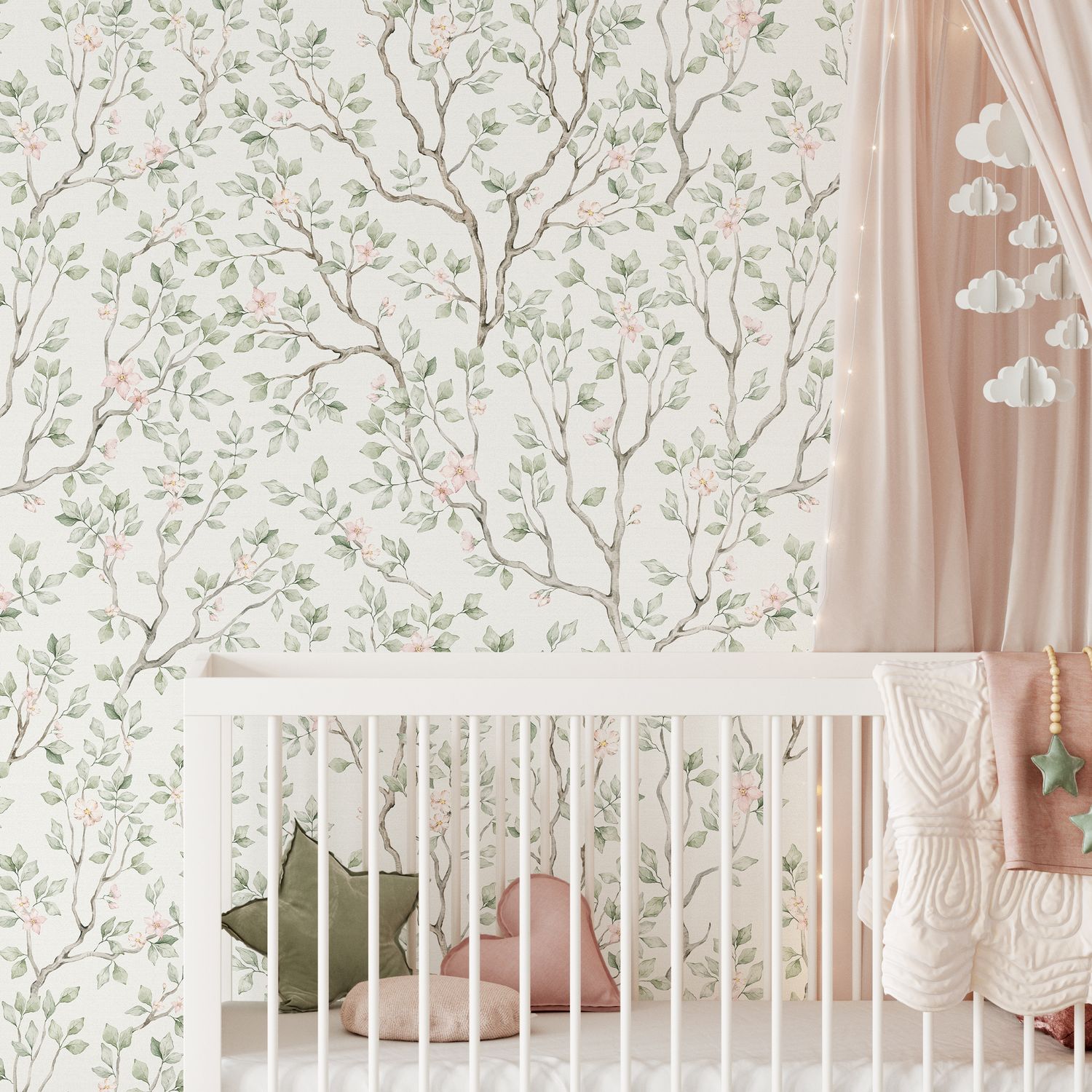 Whimsical Blossoms Removable Wallpaper