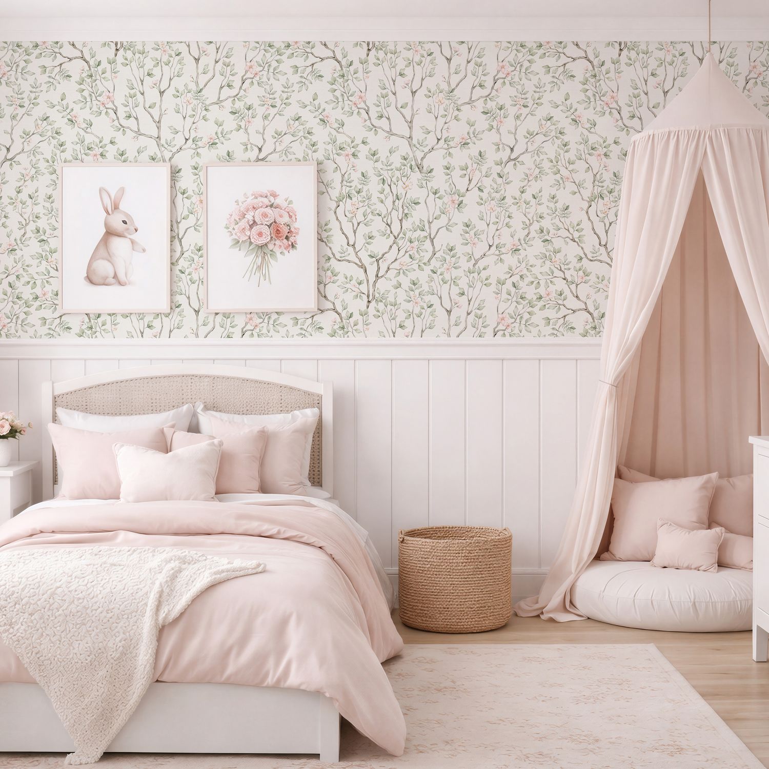 Whimsical Blossoms Removable Wallpaper