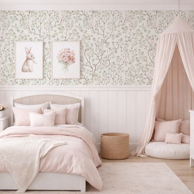 Whimsical Blossoms Removable Wallpaper