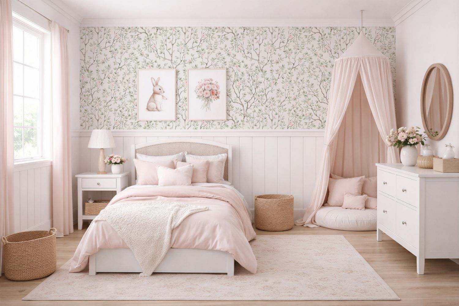 Whimsical Blossoms Removable Wallpaper