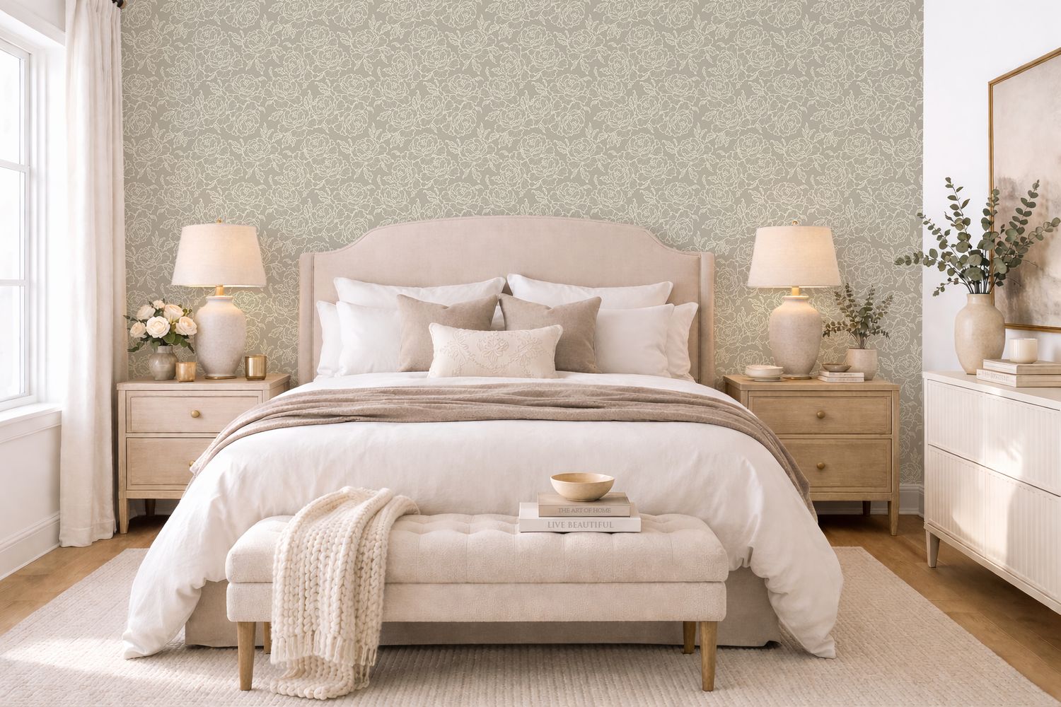 Botanica (Antique Mushroom) Removable Wallpaper