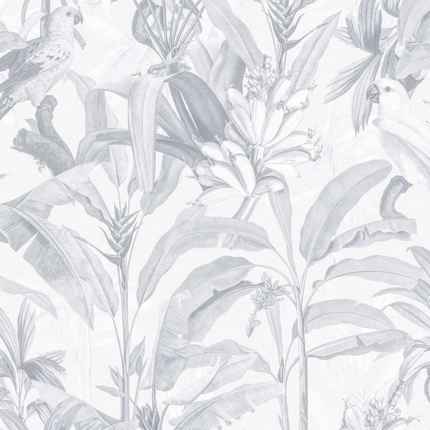 Hamptons Tropical Jungle Removable Wallpaper (Blue)