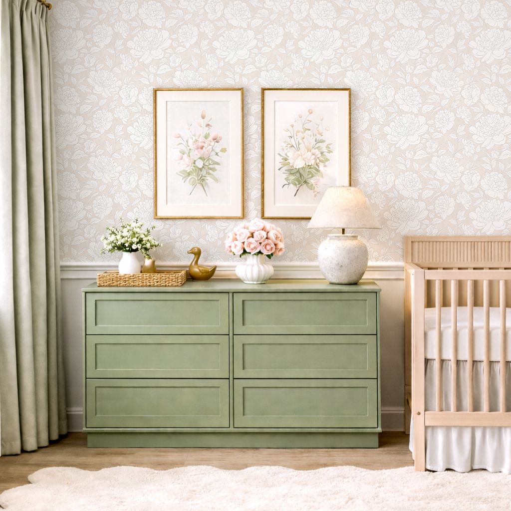 Peony Flowers Removable Wallpaper