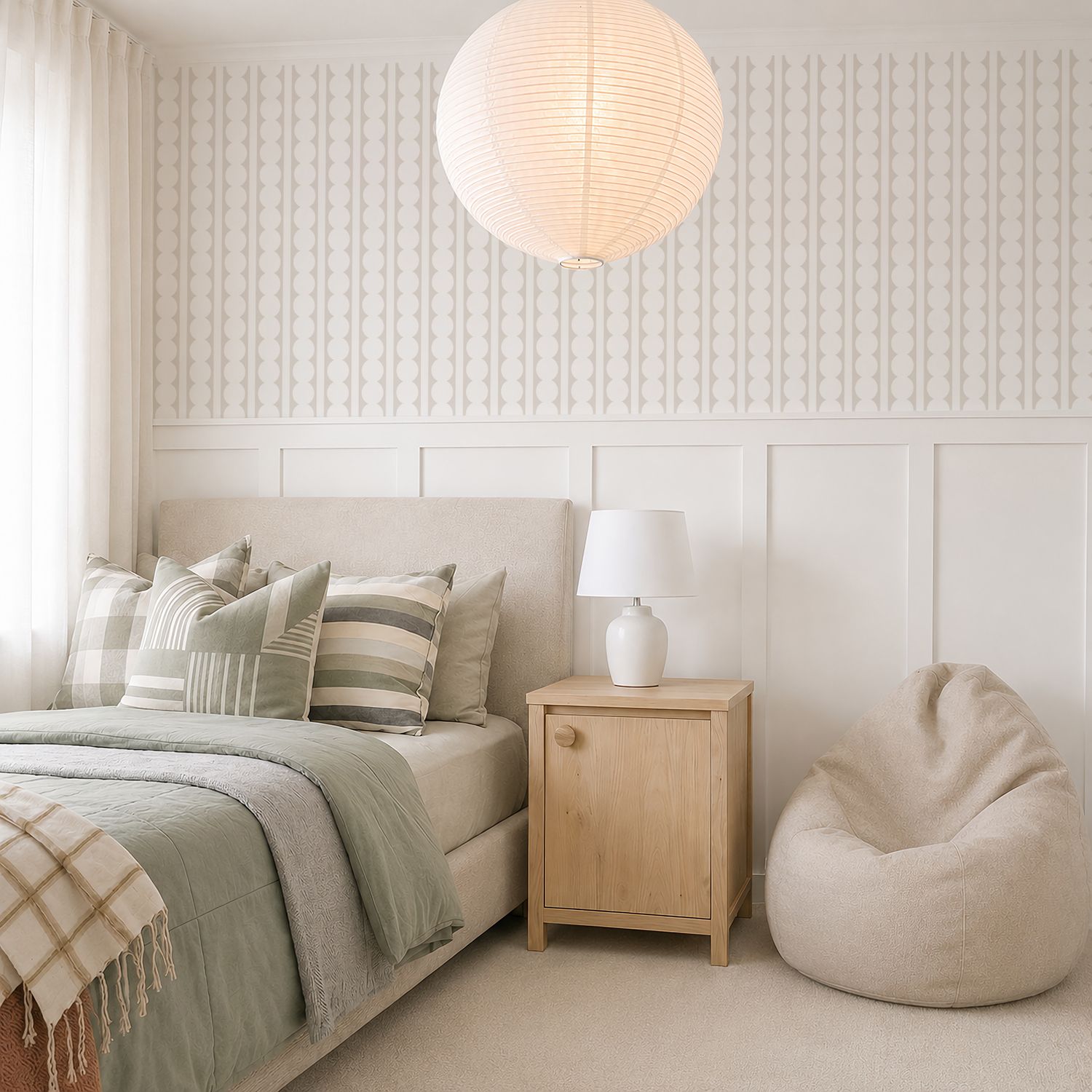 Modern Scallops Removable Wallpaper (colour options)