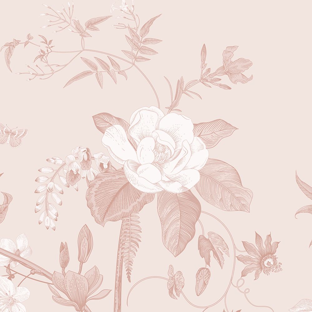 Blush Garden Mural
