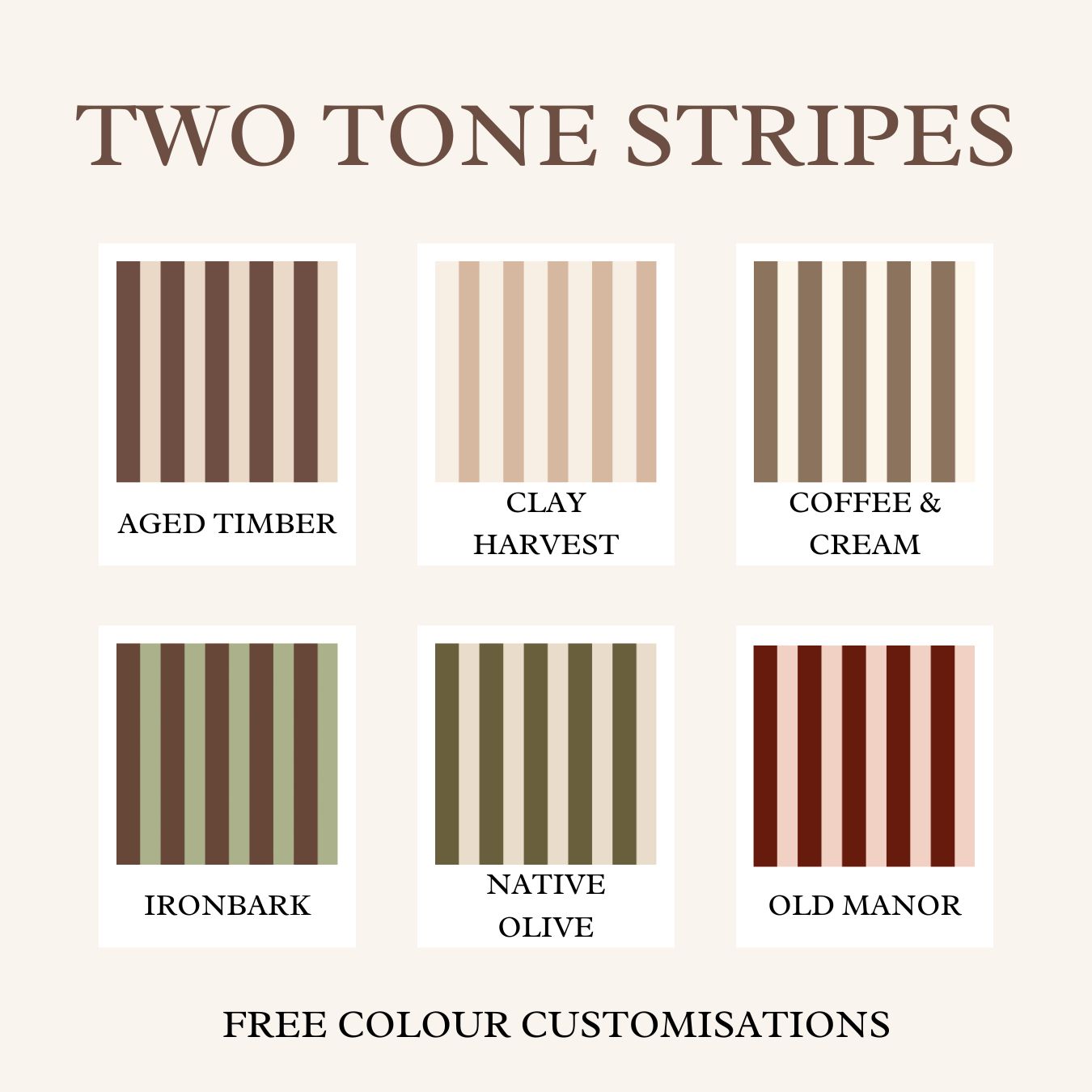 Two-Tone Vintage Stripes (Colour Options) Removable Wallpaper
