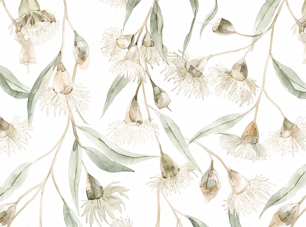 Flowering Eucalyptus Removable Wallpaper