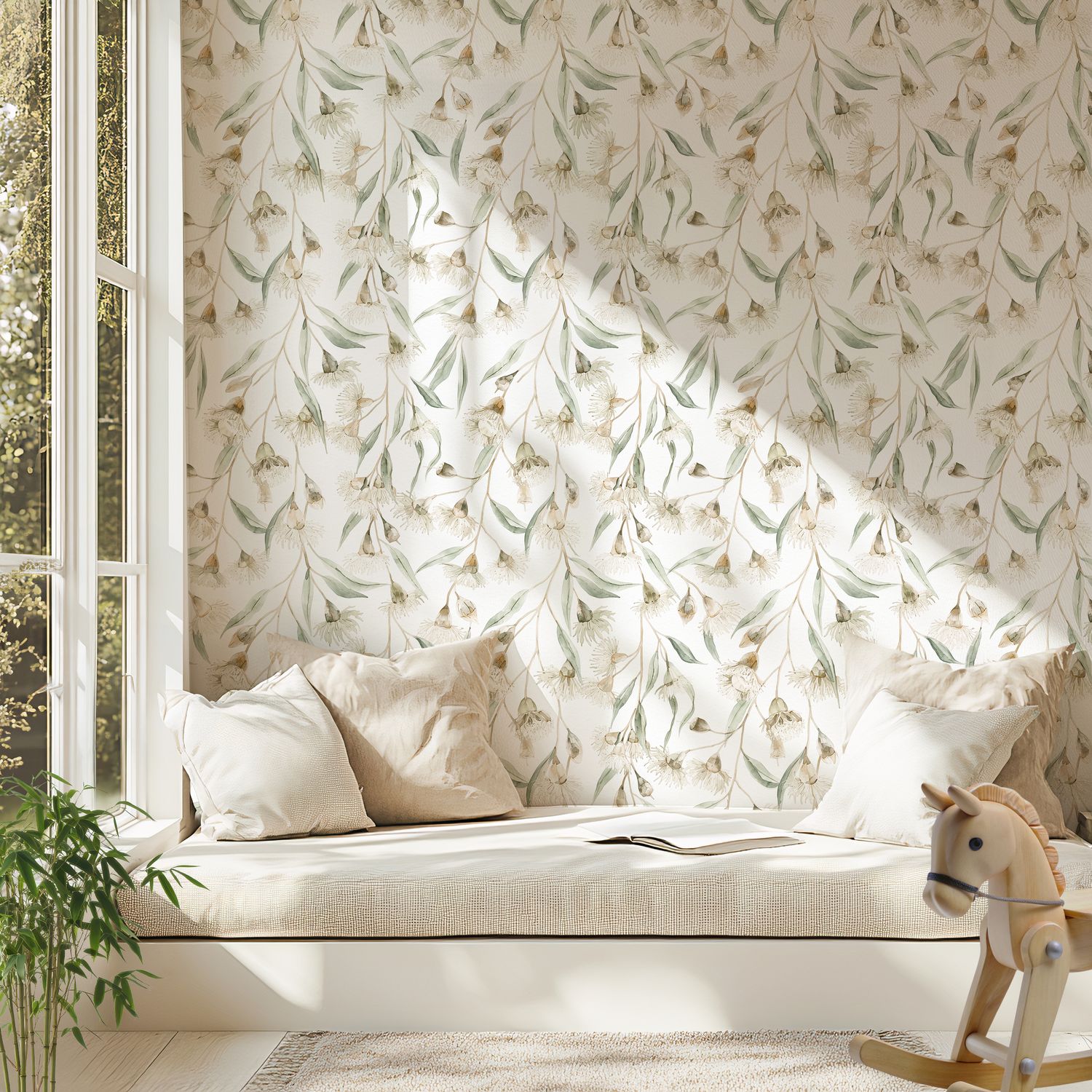 Flowering Eucalyptus Removable Wallpaper