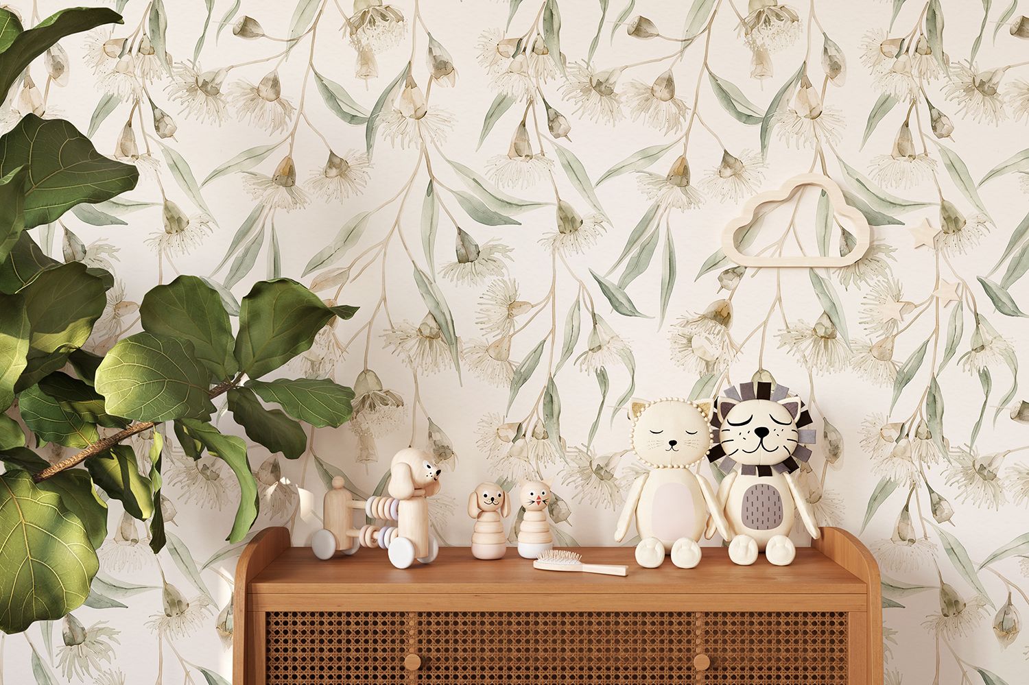 Flowering Eucalyptus Removable Wallpaper