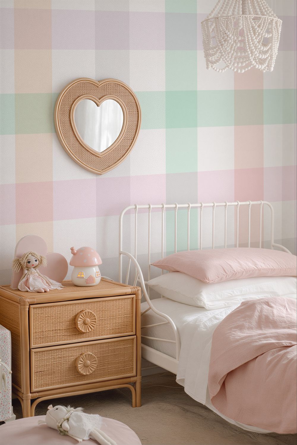 Pastel Gingham (Large) Removable Wallpaper