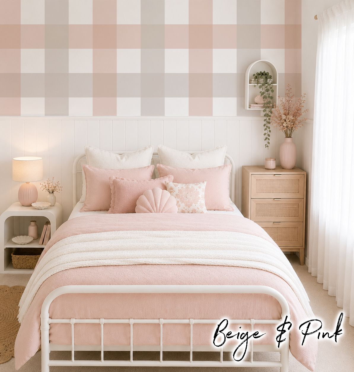 Gingham (Multi-colour) Removable Wallpaper