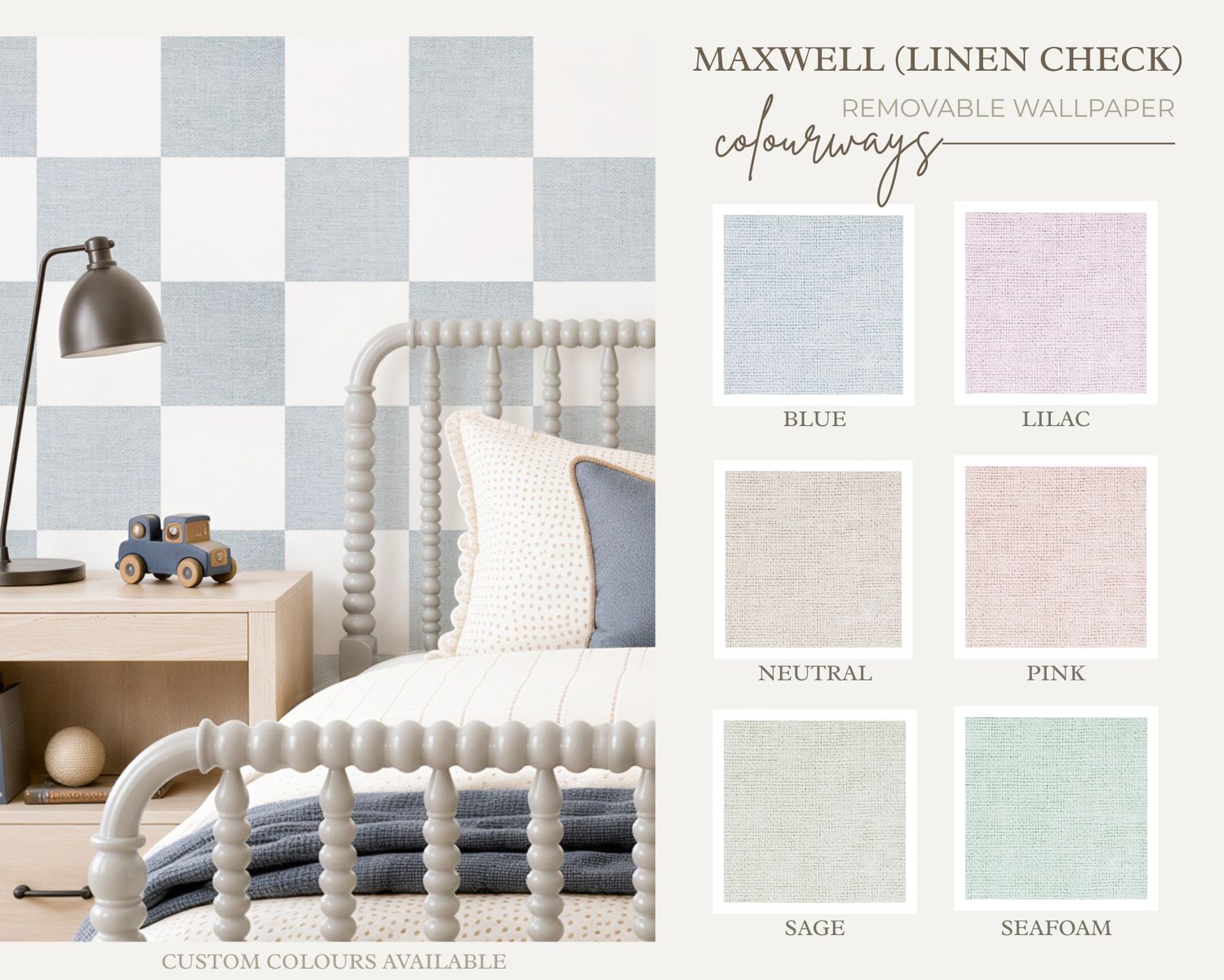 Maxwell (Colour Options) Removable Wallpaper