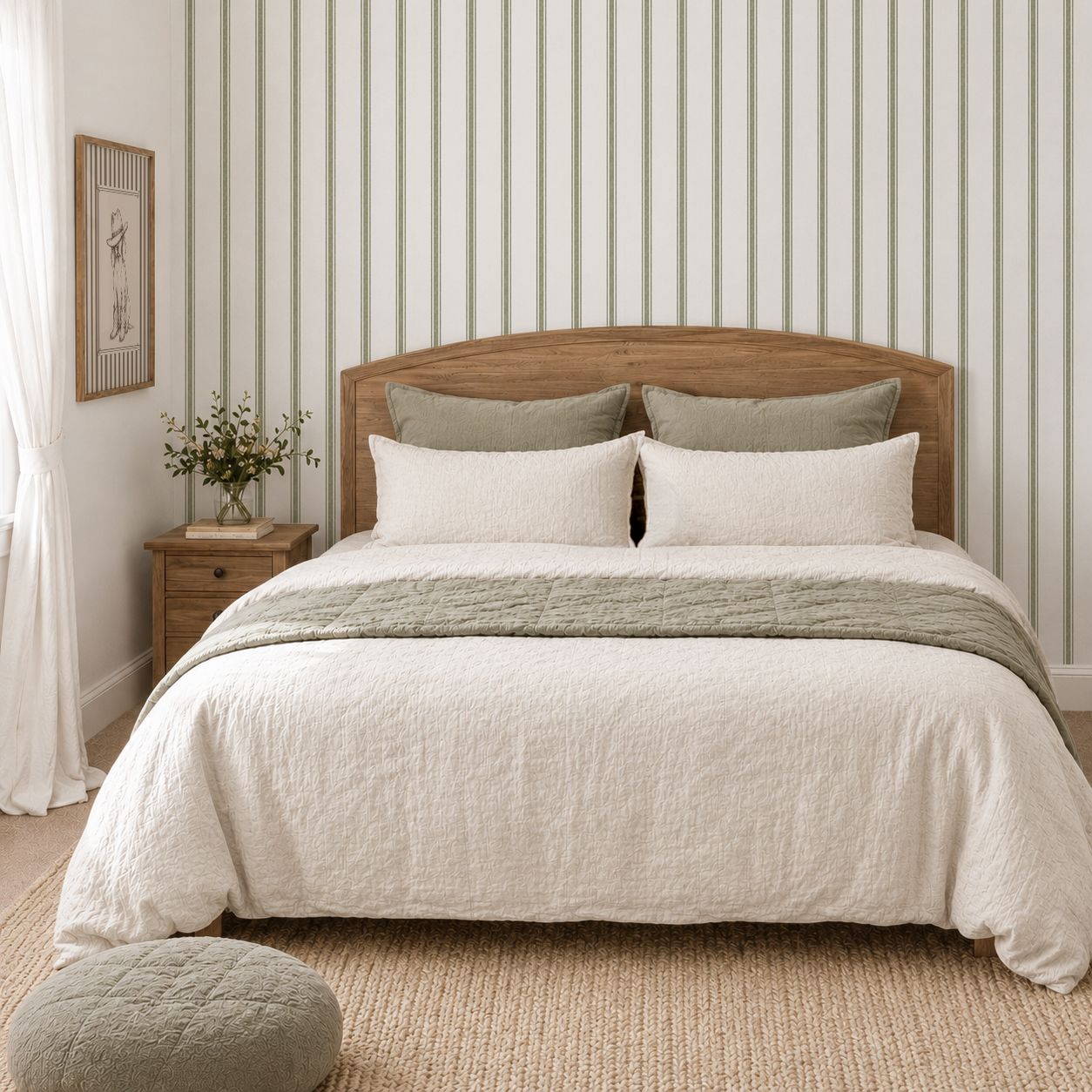 Provence Triple Stripe Removable Wallpaper (colour options)