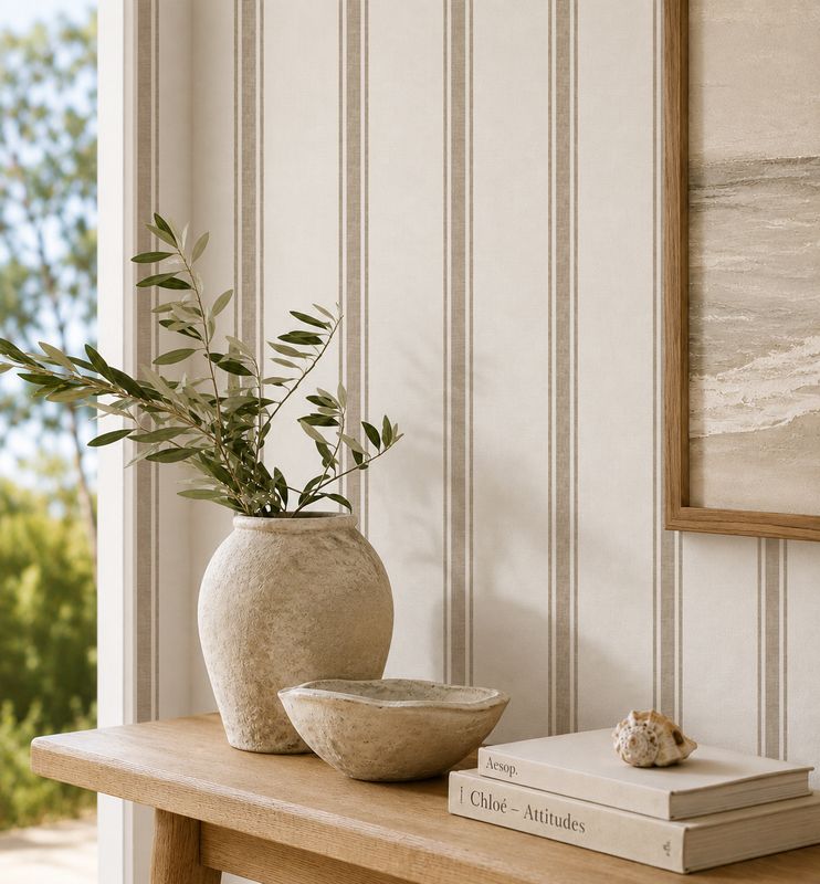 Provence Triple Stripe Removable Wallpaper (colour options)