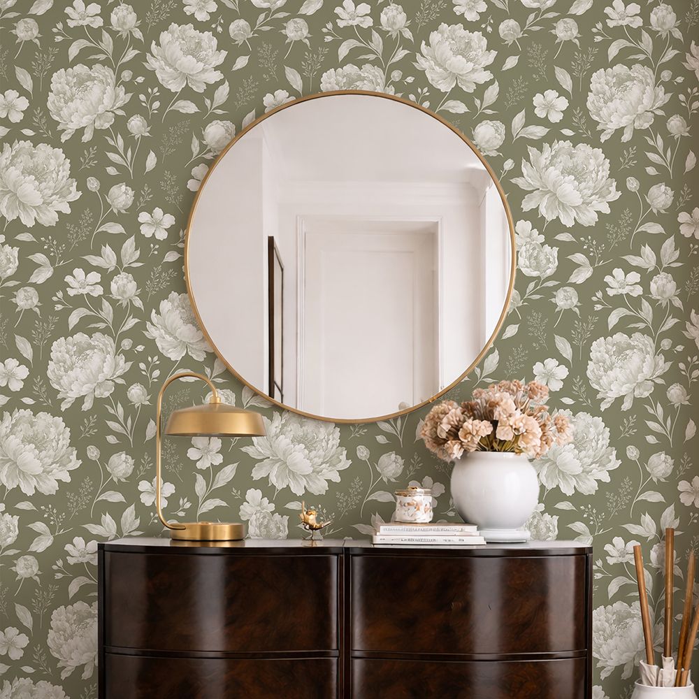 Vintage Florals Removable Wallpaper