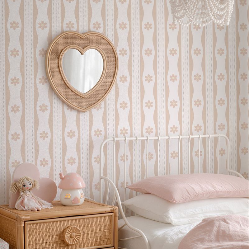 Daisy Ribbon (colour options) Removable Wallpaper