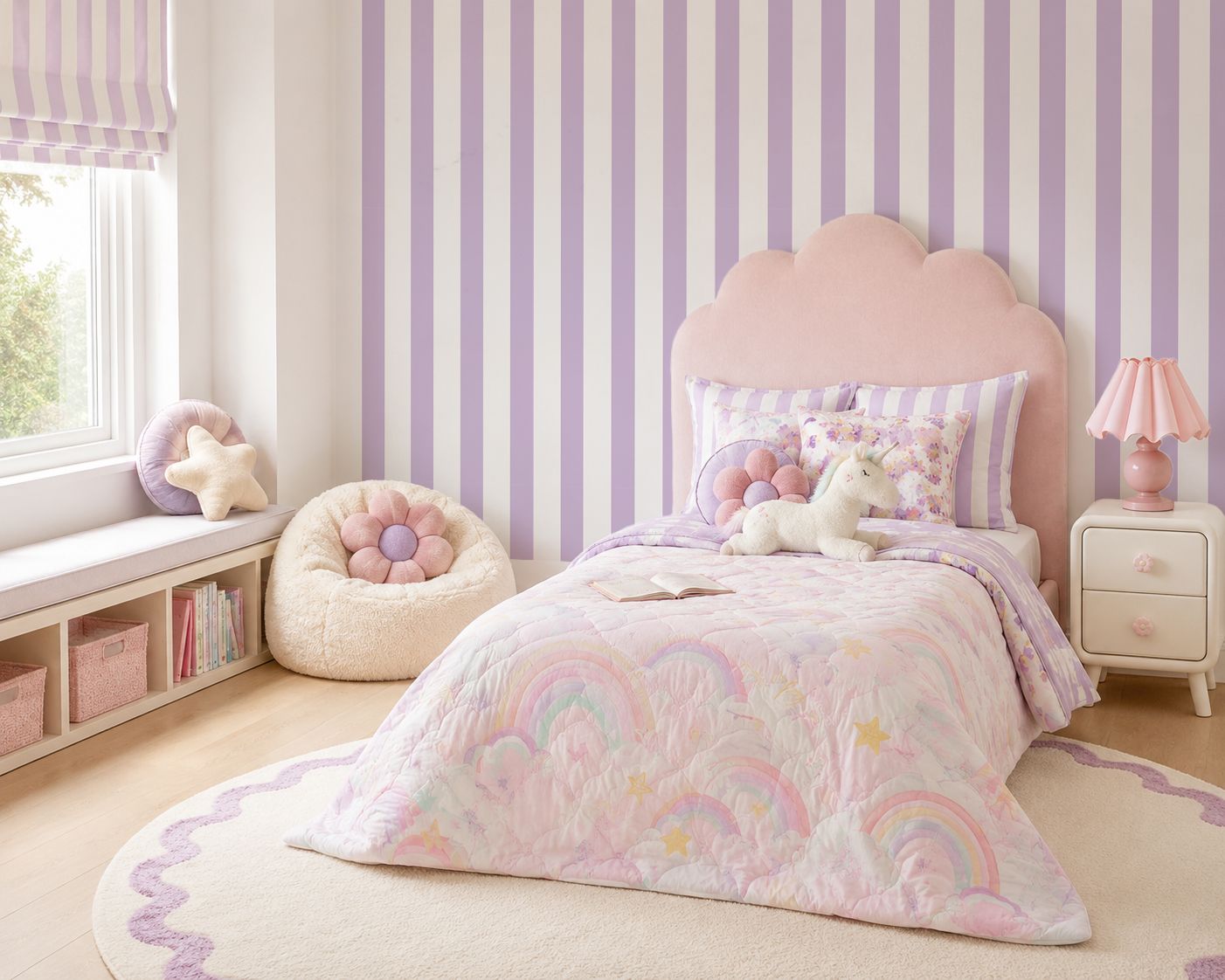 Stripes Removable Wallpaper (Violet)