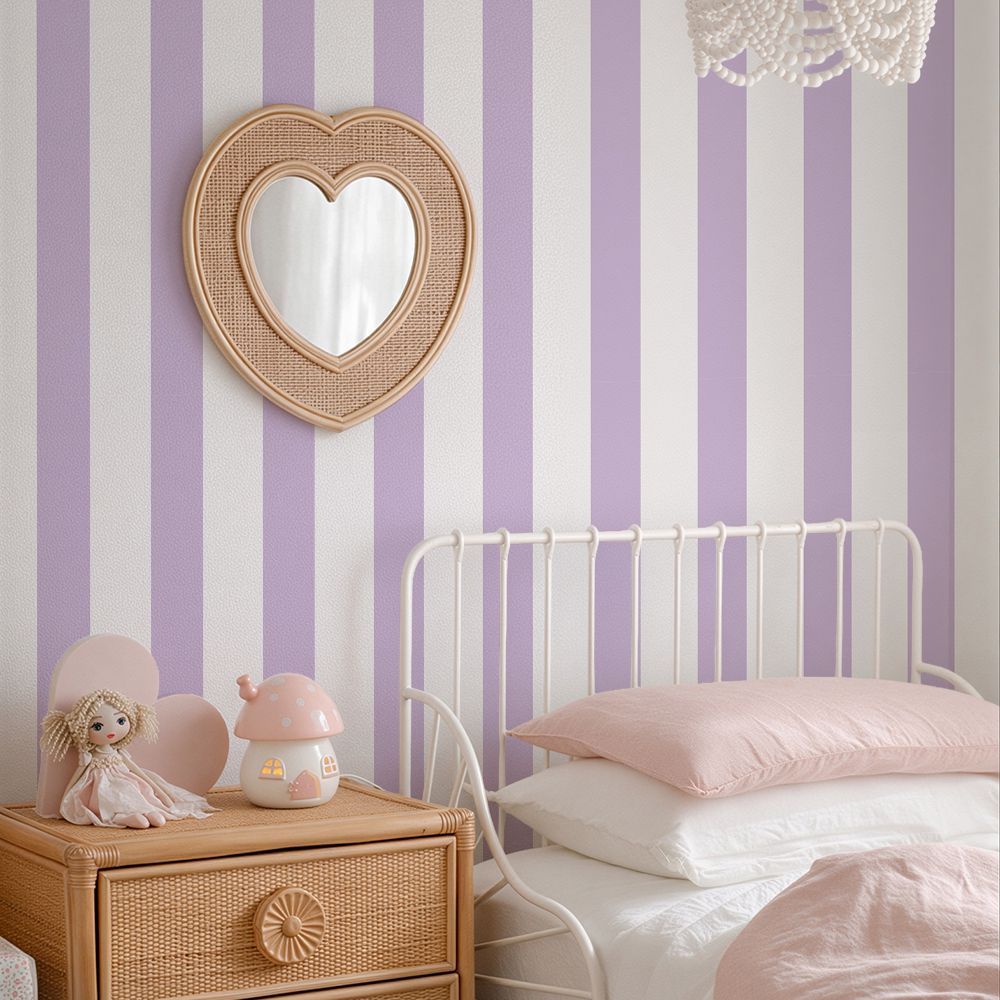 Stripes Removable Wallpaper (Violet)
